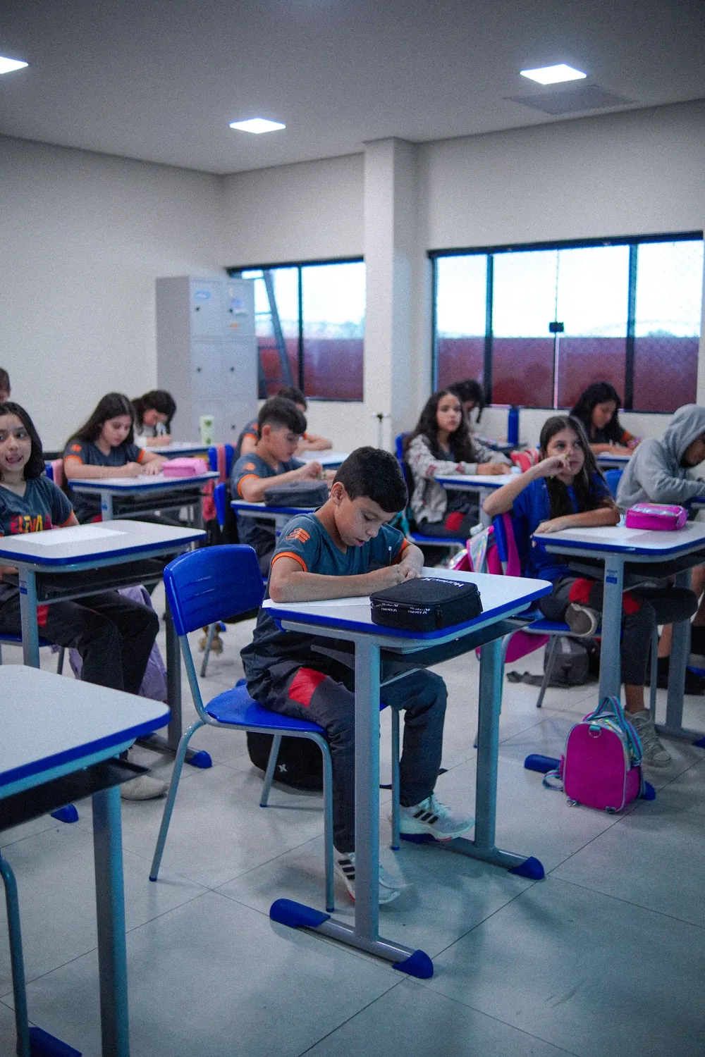 Alunos do Fundamental II (Middle School) no Elevar