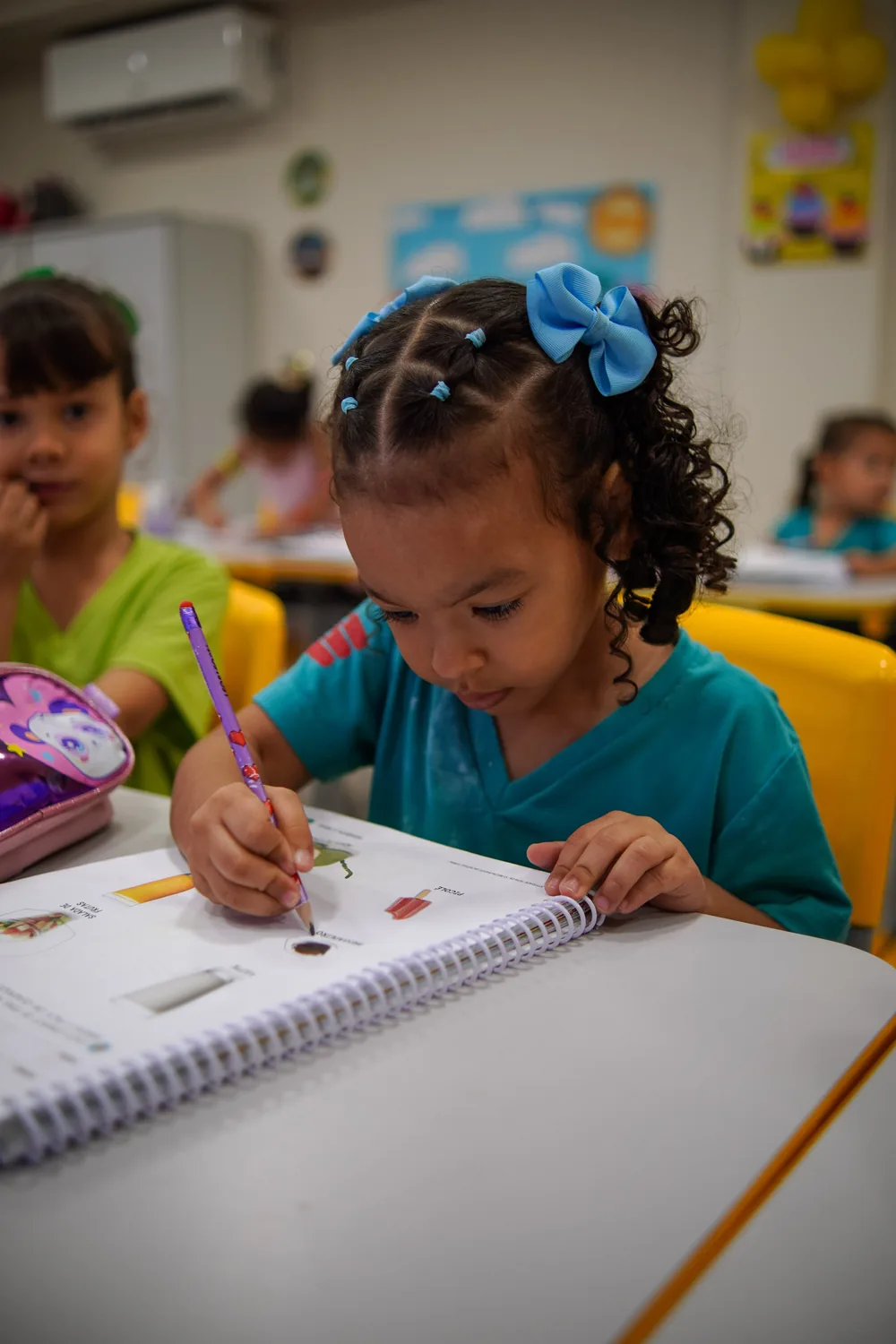 Alunos da Educação Infantil em atividade no Elevar